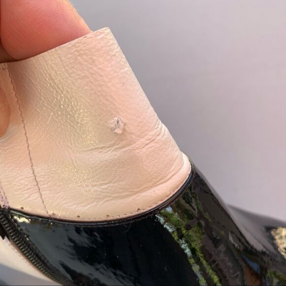 Maison Margiela Patent Leather Spectator Ankle Bootie Black and White,‎ Size 7.5 - Picture 11 of 12